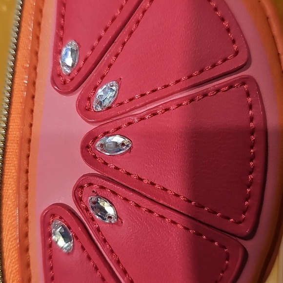 Victoria Secret Pink Grapefruit Leather Keychain/Coin Pouch - Picture 2 of 11